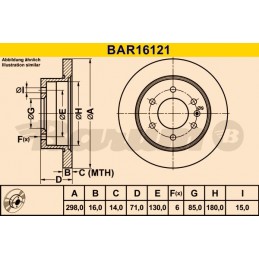 BARUM Bremsscheibe, BAR16121