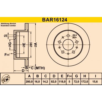 BARUM Bremsscheibe, BAR16124