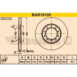 BARUM Bremsscheibe, BAR16126