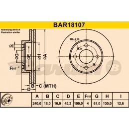 BARUM Bremsscheibe, BAR18107