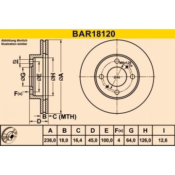 BARUM Bremsscheibe, BAR18120