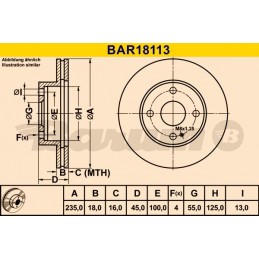 BARUM Bremsscheibe, BAR18113