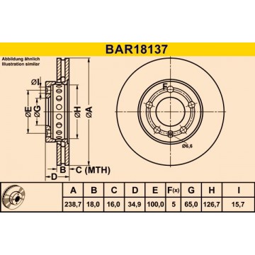 BARUM Bremsscheibe, BAR18137