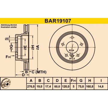 BARUM Bremsscheibe, BAR19107