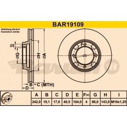 BARUM Bremsscheibe, BAR19109