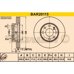 BARUM Bremsscheibe, BAR20115