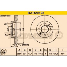 BARUM Bremsscheibe, BAR20125