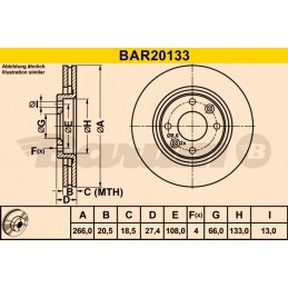 BARUM Bremsscheibe, BAR20133