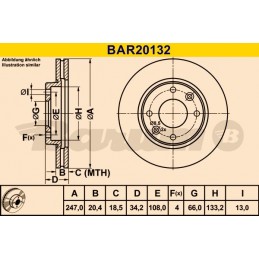 BARUM Bremsscheibe, BAR20132