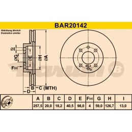 BARUM Bremsscheibe, BAR20142