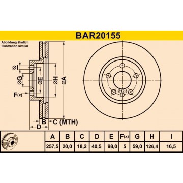 BARUM Bremsscheibe, BAR20155