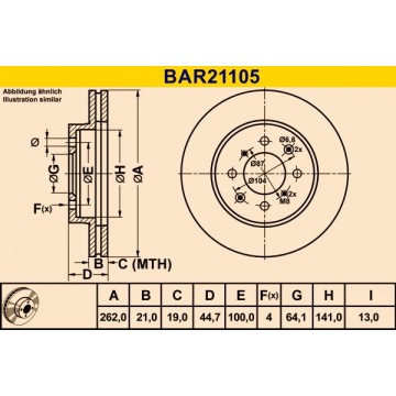 BARUM Bremsscheibe, BAR21105