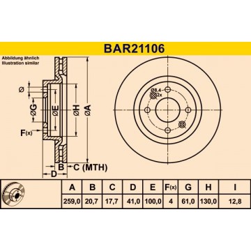 BARUM Bremsscheibe, BAR21106