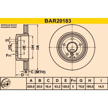 BARUM Bremsscheibe, BAR20183