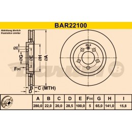 BARUM Bremsscheibe, BAR22100