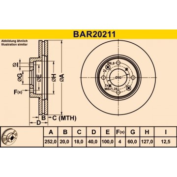 BARUM Bremsscheibe, BAR20211