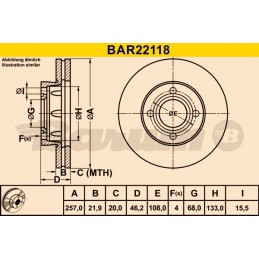 BARUM Bremsscheibe, BAR22118