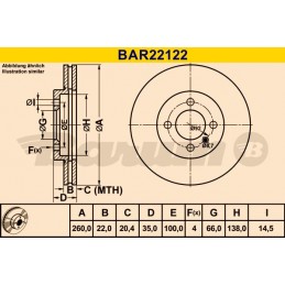 BARUM Bremsscheibe, BAR22122