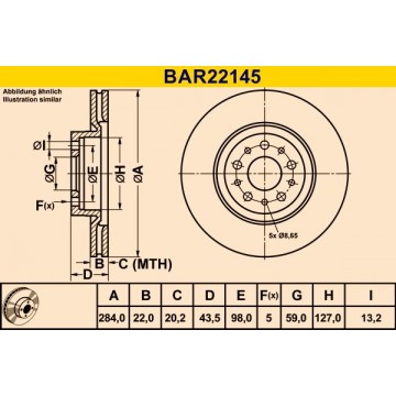 BARUM Bremsscheibe, BAR22145