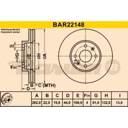 BARUM Bremsscheibe, BAR22148