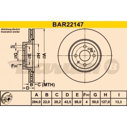 BARUM Bremsscheibe, BAR22147