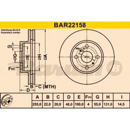 BARUM Bremsscheibe, BAR22158