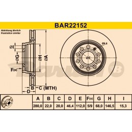 BARUM Bremsscheibe, BAR22152