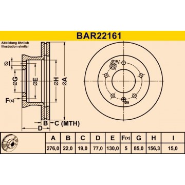 BARUM Bremsscheibe, BAR22161