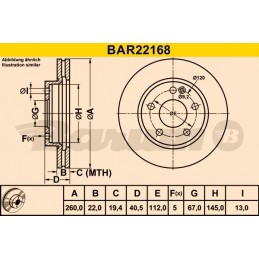 BARUM Bremsscheibe, BAR22168