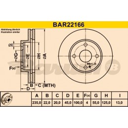 BARUM Bremsscheibe, BAR22166