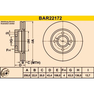 BARUM Bremsscheibe, BAR22172