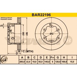 BARUM Bremsscheibe, BAR22196