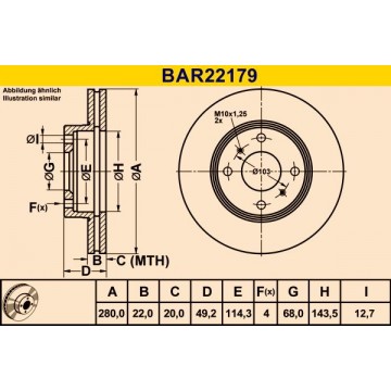 BARUM Bremsscheibe, BAR22179