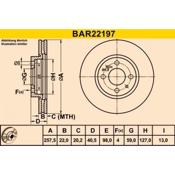 BARUM Bremsscheibe, BAR22197