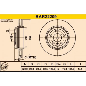 BARUM Bremsscheibe, BAR22209