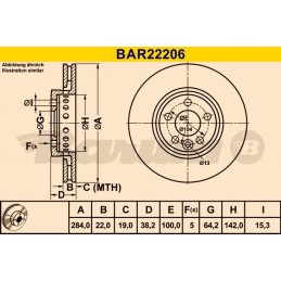 BARUM Bremsscheibe, BAR22206