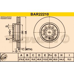 BARUM Bremsscheibe, BAR22210