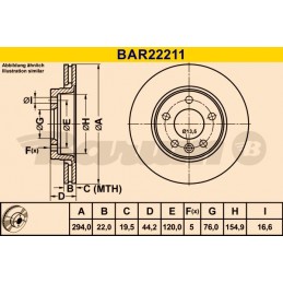 BARUM Bremsscheibe, BAR22211