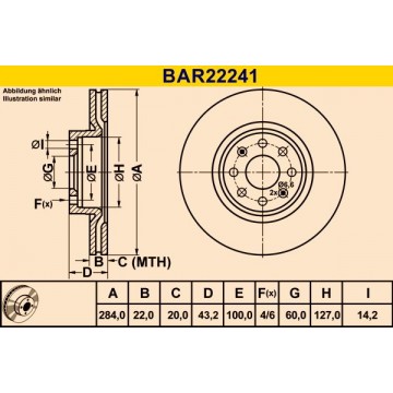 BARUM Bremsscheibe, BAR22241