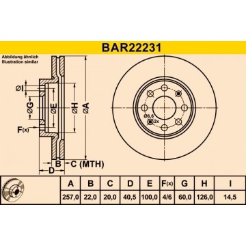 BARUM Bremsscheibe, BAR22231