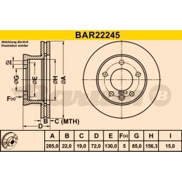 BARUM Bremsscheibe, BAR22245