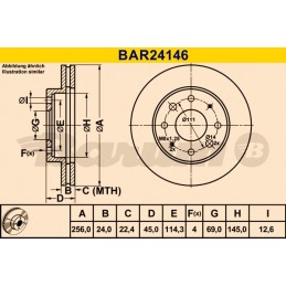 BARUM Bremsscheibe, BAR24146