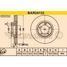 BARUM Bremsscheibe, BAR24132