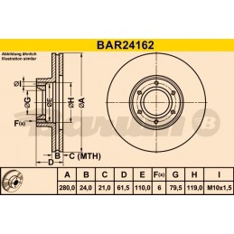 BARUM Bremsscheibe, BAR24162