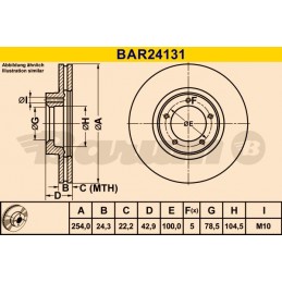 BARUM Bremsscheibe, BAR24131