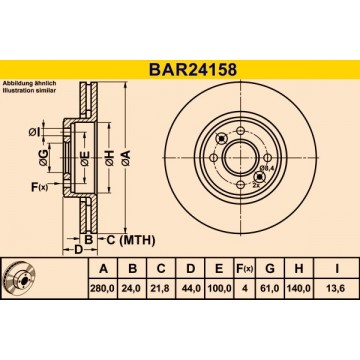 BARUM Bremsscheibe, BAR24158