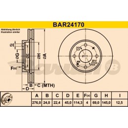 BARUM Bremsscheibe, BAR24170