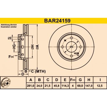 BARUM Bremsscheibe, BAR24159