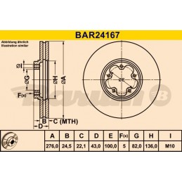 BARUM Bremsscheibe, BAR24167