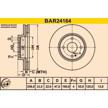 BARUM Bremsscheibe, BAR24164